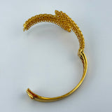 21k Gold Floral Crossover Cuff Bracelet Size Medium  21.90 grams | 201863