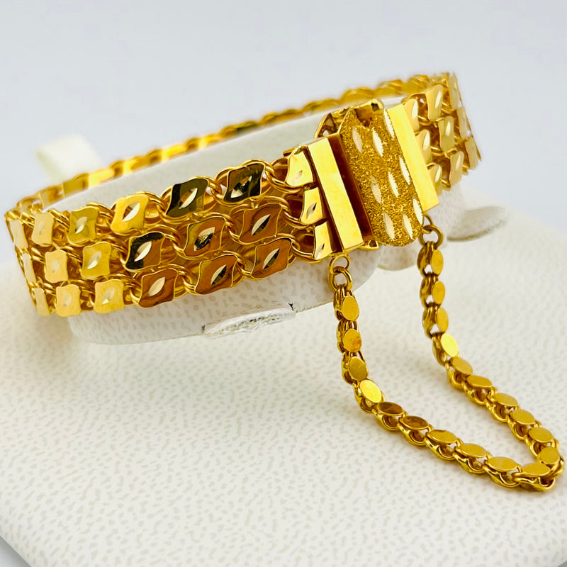 Halabi 3 Row Gold Bracelet