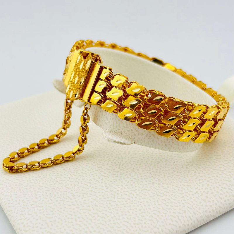 Halabi 3 Row Gold Bracelet