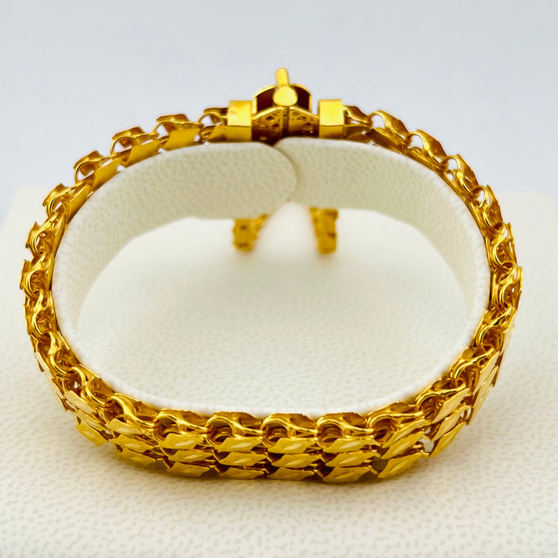 Halabi 3 Row Gold Bracelet
