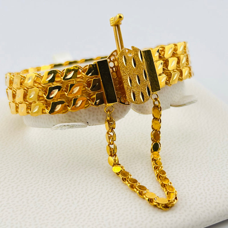 Halabi 3 Row Gold Bracelet