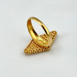 21K Gold Kite Bead Ring 3.35 grams | 206917