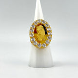 21K Gold Lady Fortuna Ring 7.87 grams | 206923