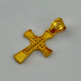 21K Gold Cross Pendant with Stones 1.39 grams | 206926