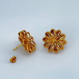 21K Gold Sunburst Flower Stud Earrings 5.22 grams | 206987