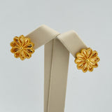 21K Gold Sunburst Flower Stud Earrings 5.22 grams | 206987