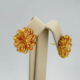21K Gold Sunburst Flower Stud Earrings 5.22 grams | 206987