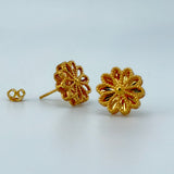 21K Gold Sunburst Stud Earrings 3.47 grams | 206988