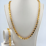 21K Gold Matching Halabi Necklace & Bracelet Set 43.08 grams | 207023