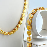 21K Gold Matching Halabi Necklace & Bracelet Set 43.08 grams | 207023
