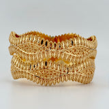 21K Gold Bangle Pair sz Large 47.59 grams | 207024