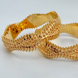 21K Gold Bangle Pair sz Large 47.59 grams | 207024