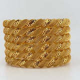 21K Gold Bangle Set of 6 sz Medium 87.1 grams | 207029