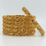 21K Gold Bangle Set of 6 sz Medium 87.1 grams | 207029