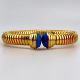21K Gold HIMO Turquoise Tourbillon Cuff Bracelet 35.82 grams | 207028