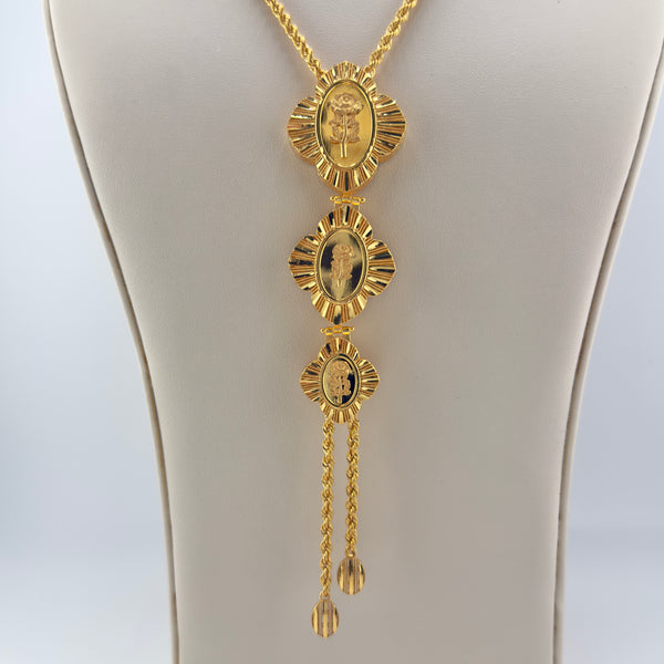 Rose Tri Layer Necklace