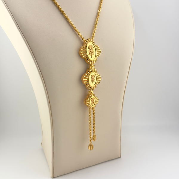 Rose Tri Layer Necklace