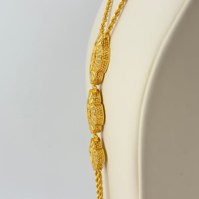 Rose Tri Layer Necklace