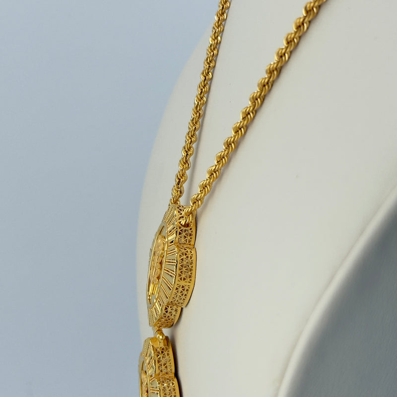 Rose Tri Layer Necklace