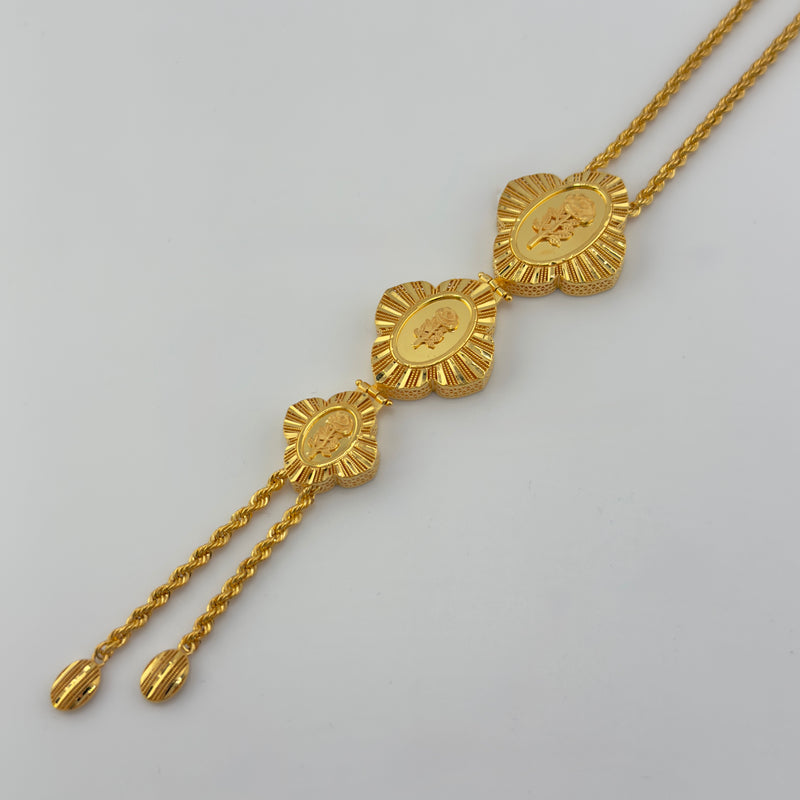 Rose Tri Layer Necklace