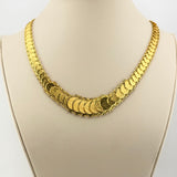 21K Gold Rashadi Coin Stacker Graduating Necklace 47.15 Grams | 202259