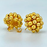 21K Gold Luxury Bead Stud Earrings 9.21 Grams | 208000
