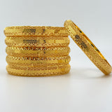 21K High Karat Gold Bangle Set – Set of 6 | 74.25g |Size Medium (Model 202411)