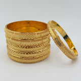21K High Karat Gold Bangle Set – Set of 6 | 74.25g |Size Medium (Model 202411)