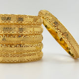 21K High Karat Gold Bangle Set – Set of 6 | 74.25g |Size Medium (Model 202411)