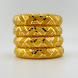 21K High Karat Gold Bangle Set – Set of 4|  58.21g |Size small (Model 202417)