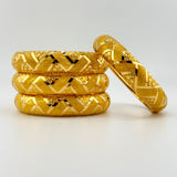 21K High Karat Gold Bangle Set – Set of 4|  58.21g |Size small (Model 202417)
