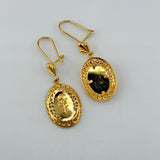 21K Gold Rose Flower Dangle Earrings 7.65 Grams | 202418