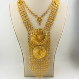 21K Gold Round Flowers Full Set 122.57 Grams | 202428