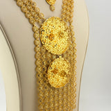 21K Gold Round Flowers Full Set 122.57 Grams | 202428