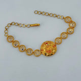 21K Gold Round Flowers Full Set 122.57 Grams | 202428