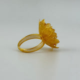 21K Gold Flower Ring 4.55 Grams | 202769