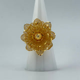 21K Gold Flower Ring 4.55 Grams | 202769