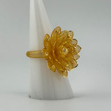 21K Gold Flower Ring 4.55 Grams | 202769