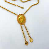21K Gold Rose Necklace 20-Inch 13.24 grams | 207778