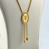21K Gold Rose Necklace 20-Inch 13.24 grams | 207778