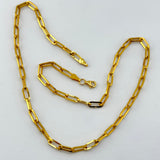 21K Gold Paperclip Link Necklace 17.5-Inch 4.48 grams | 207779