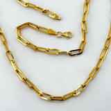 21K Gold Paperclip Link Necklace 17.5-Inch 4.48 grams | 207779