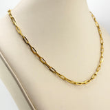 21K Gold Paperclip Link Necklace 17.5-Inch 4.48 grams | 207779