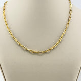 21K Gold Paperclip Link Necklace 17.5-Inch 4.48 grams | 207779