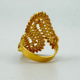 21K Gold Floral Statement Ring 4.46 grams | 207793