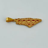 21K Gold Palestine Map Pendant Large 3.52 grams | 207798