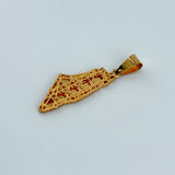 21K Gold Palestine Map Pendant Medium 2.76 grams | 207799