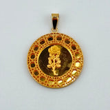 21K Gold Large Rose Charm Pendant 5.05 grams | 207804