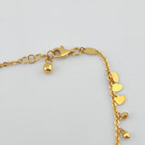 Dubai Heart Charm Gold Bracelet