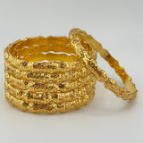 High Karat Gold Traditional Classic Bangle Set – Set of 6 | 77.84g |Size Small (Model 202772)